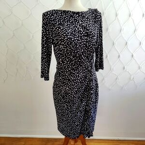 Lauren Ralph Lauren / Side Rushed / Stretchy Dress / Size 12